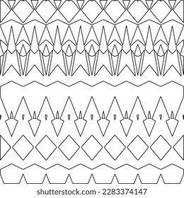 Stylish texture with figures from lines.Abstract geometric black and white pattern for web page, textures, card, poster, fabric, textile. Monochrome graphic repeating design. 
