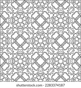 
Stylish texture with figures from lines.Abstract geometric black and white pattern for web page, textures, card, poster, fabric, textile. Monochrome graphic repeating design. 