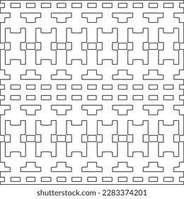 
Stylish texture with figures from lines.Abstract geometric black and white pattern for web page, textures, card, poster, fabric, textile. Monochrome graphic repeating design. 