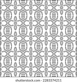 
Stylish texture with figures from lines.Abstract geometric black and white pattern for web page, textures, card, poster, fabric, textile. Monochrome graphic repeating design. 