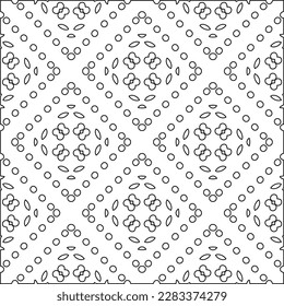 Stylish texture with figures from lines.Abstract geometric black and white pattern for web page, textures, card, poster, fabric, textile. Monochrome graphic repeating design. 