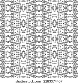 
Stylish texture with figures from lines.Abstract geometric black and white pattern for web page, textures, card, poster, fabric, textile. Monochrome graphic repeating design. 