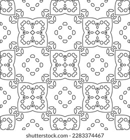 Stylish texture with figures from lines.Abstract geometric black and white pattern for web page, textures, card, poster, fabric, textile. Monochrome graphic repeating design. 