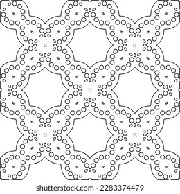 Stylish texture with figures from lines.Abstract geometric black and white pattern for web page, textures, card, poster, fabric, textile. Monochrome graphic repeating design. 