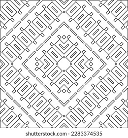 
Stylish texture with figures from lines.Abstract geometric black and white pattern for web page, textures, card, poster, fabric, textile. Monochrome graphic repeating design. 