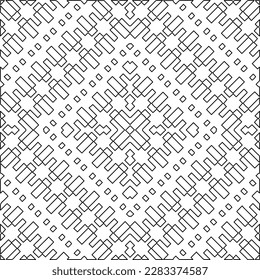 
Textura elegante con figuras de líneas.Patrón geométrico en blanco y negro para páginas web, texturas, tarjetas, afiches, tela, textil. Diseño repetitivo gráfico monocromo. 