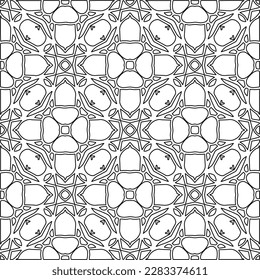 
Stylish texture with figures from lines.Abstract geometric black and white pattern for web page, textures, card, poster, fabric, textile. Monochrome graphic repeating design. 
