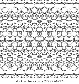 Textura elegante con figuras de líneas.Patrón geométrico en blanco y negro para páginas web, texturas, tarjetas, afiches, tela, textil. Diseño repetitivo gráfico monocromo. 