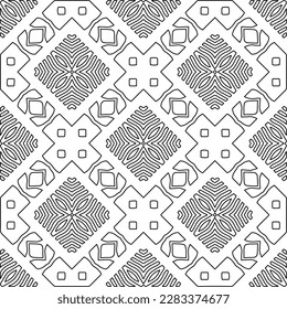 Textura elegante con figuras de líneas.Patrón geométrico en blanco y negro para páginas web, texturas, tarjetas, afiches, tela, textil. Diseño repetitivo gráfico monocromo. 