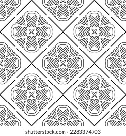 Stilvolle Textur mit Figuren aus Linien.Abstraktes geometrisches Schwarz-Weiß Muster für Webseiten, Texturen, Karten, Poster, Stoff, Textilien. Monochrome grafische Wiederholungsdesign. 