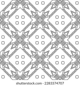 Stylish texture with figures from lines.Abstract geometric black and white pattern for web page, textures, card, poster, fabric, textile. Monochrome graphic repeating design. 