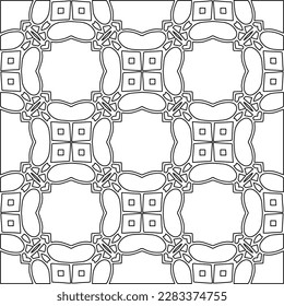 
Stylish texture with figures from lines.Abstract geometric black and white pattern for web page, textures, card, poster, fabric, textile. Monochrome graphic repeating design. 