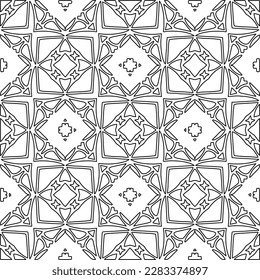 
Stylish texture with figures from lines.Abstract geometric black and white pattern for web page, textures, card, poster, fabric, textile. Monochrome graphic repeating design. 