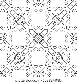 
Stylish texture with figures from lines.Abstract geometric black and white pattern for web page, textures, card, poster, fabric, textile. Monochrome graphic repeating design. 