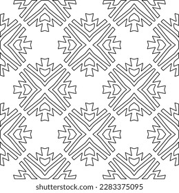 
Stylish texture with figures from lines.Abstract geometric black and white pattern for web page, textures, card, poster, fabric, textile. Monochrome graphic repeating design. 
