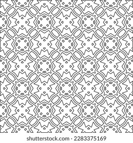
Stylish texture with figures from lines.Abstract geometric black and white pattern for web page, textures, card, poster, fabric, textile. Monochrome graphic repeating design. 