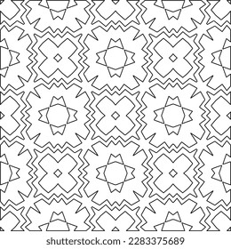 Textura elegante con figuras de líneas.Patrón geométrico en blanco y negro para páginas web, texturas, tarjetas, afiches, tela, textil. Diseño repetitivo gráfico monocromo. 
