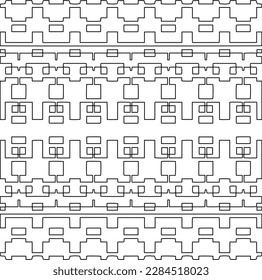 Textura elegante con figuras de líneas.Patrón geométrico en blanco y negro para páginas web, texturas, tarjetas, afiches, tela, textil. Diseño repetitivo gráfico monocromo. 