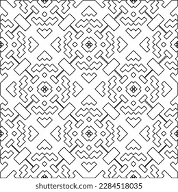 Textura elegante con figuras de líneas.Patrón geométrico en blanco y negro para páginas web, texturas, tarjetas, afiches, tela, textil. Diseño repetitivo gráfico monocromo. 