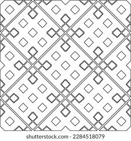Stylish texture with figures from lines.Abstract geometric black and white pattern for web page, textures, card, poster, fabric, textile. Monochrome graphic repeating design. 