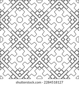 Textura elegante con figuras de líneas.Patrón geométrico en blanco y negro para páginas web, texturas, tarjetas, afiches, tela, textil. Diseño repetitivo gráfico monocromo. 