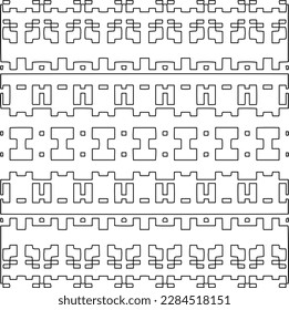 Stylish texture with figures from lines.Abstract geometric black and white pattern for web page, textures, card, poster, fabric, textile. Monochrome graphic repeating design. 