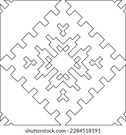 Stylish texture with figures from lines.Abstract geometric black and white pattern for web page, textures, card, poster, fabric, textile. Monochrome graphic repeating design. 