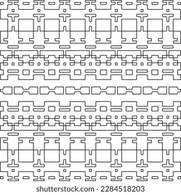 Stylish texture with figures from lines.Abstract geometric black and white pattern for web page, textures, card, poster, fabric, textile. Monochrome graphic repeating design. 
