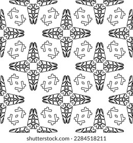 Textura elegante con figuras de líneas.Patrón geométrico en blanco y negro para páginas web, texturas, tarjetas, afiches, tela, textil. Diseño repetitivo gráfico monocromo. 