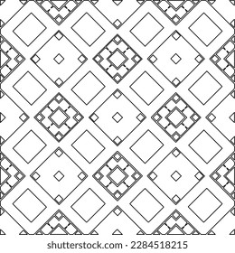 Stylish texture with figures from lines.Abstract geometric black and white pattern for web page, textures, card, poster, fabric, textile. Monochrome graphic repeating design. 