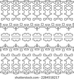 Stilvolle Textur mit Figuren aus Linien.Abstraktes geometrisches Schwarz-Weiß Muster für Webseiten, Texturen, Karten, Poster, Stoff, Textilien. Monochrome grafische Wiederholungsdesign. 