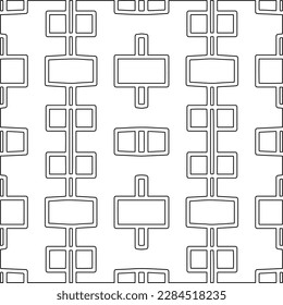 Stylish texture with figures from lines.Abstract geometric black and white pattern for web page, textures, card, poster, fabric, textile. Monochrome graphic repeating design. 