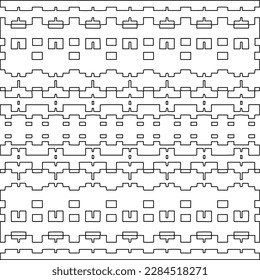 Stylish texture with figures from lines.Abstract geometric black and white pattern for web page, textures, card, poster, fabric, textile. Monochrome graphic repeating design. 