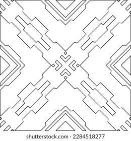 Textura elegante con figuras de líneas.Patrón geométrico en blanco y negro para páginas web, texturas, tarjetas, afiches, tela, textil. Diseño repetitivo gráfico monocromo. 