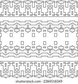 Stylish texture with figures from lines.Abstract geometric black and white pattern for web page, textures, card, poster, fabric, textile. Monochrome graphic repeating design. 