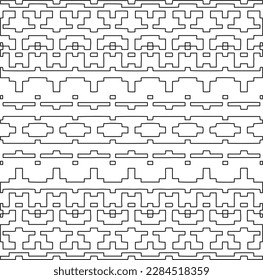 Stylish texture with figures from lines.Abstract geometric black and white pattern for web page, textures, card, poster, fabric, textile. Monochrome graphic repeating design. 