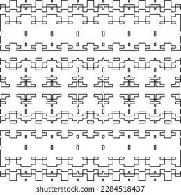 Stylish texture with figures from lines.Abstract geometric black and white pattern for web page, textures, card, poster, fabric, textile. Monochrome graphic repeating design. 