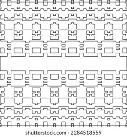 Stylish texture with figures from lines.Abstract geometric black and white pattern for web page, textures, card, poster, fabric, textile. Monochrome graphic repeating design. 