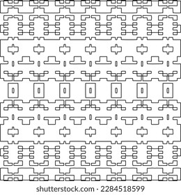 Stilvolle Textur mit Figuren aus Linien.Abstraktes geometrisches Schwarz-Weiß Muster für Webseiten, Texturen, Karten, Poster, Stoff, Textilien. Monochrome grafische Wiederholungsdesign. 