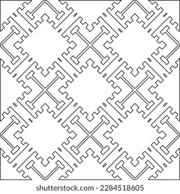 Stylish texture with figures from lines.Abstract geometric black and white pattern for web page, textures, card, poster, fabric, textile. Monochrome graphic repeating design. 