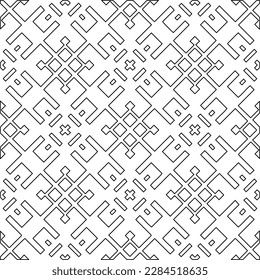 Textura elegante con figuras de líneas.Patrón geométrico en blanco y negro para páginas web, texturas, tarjetas, afiches, tela, textil. Diseño repetitivo gráfico monocromo. 