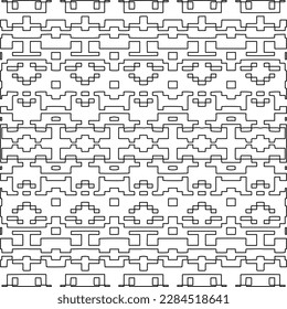 Textura elegante con figuras de líneas.Patrón geométrico en blanco y negro para páginas web, texturas, tarjetas, afiches, tela, textil. Diseño repetitivo gráfico monocromo. 