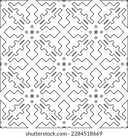 Textura elegante con figuras de líneas.Patrón geométrico en blanco y negro para páginas web, texturas, tarjetas, afiches, tela, textil. Diseño repetitivo gráfico monocromo. 