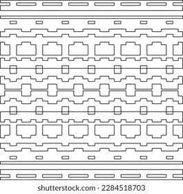 Stylish texture with figures from lines.Abstract geometric black and white pattern for web page, textures, card, poster, fabric, textile. Monochrome graphic repeating design. 