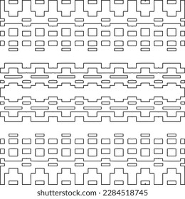 Stylish texture with figures from lines.Abstract geometric black and white pattern for web page, textures, card, poster, fabric, textile. Monochrome graphic repeating design. 
