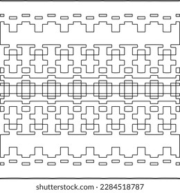 Stylish texture with figures from lines.Abstract geometric black and white pattern for web page, textures, card, poster, fabric, textile. Monochrome graphic repeating design. 