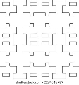 Textura elegante con figuras de líneas.Patrón geométrico en blanco y negro para páginas web, texturas, tarjetas, afiches, tela, textil. Diseño repetitivo gráfico monocromo. 