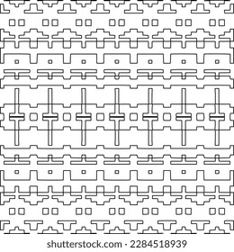 Stylish texture with figures from lines.Abstract geometric black and white pattern for web page, textures, card, poster, fabric, textile. Monochrome graphic repeating design. 