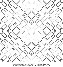 Textura elegante con figuras de líneas.Patrón geométrico en blanco y negro para páginas web, texturas, tarjetas, afiches, tela, textil. Diseño repetitivo gráfico monocromo. 