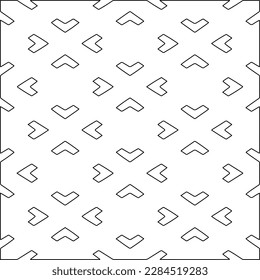 Stylish texture with figures from lines.Abstract geometric black and white pattern for web page, textures, card, poster, fabric, textile. Monochrome graphic repeating design. 